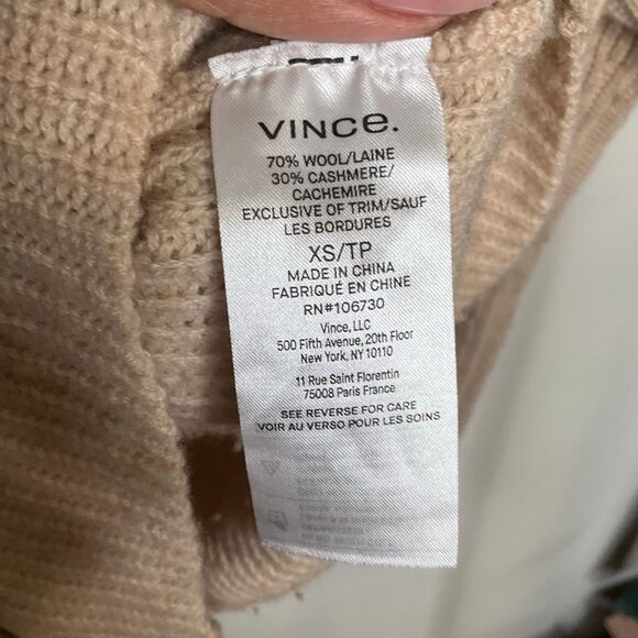 VINCE Shaker Relaxed Wool & Cashmere Cardigan - Picture 7 of 7